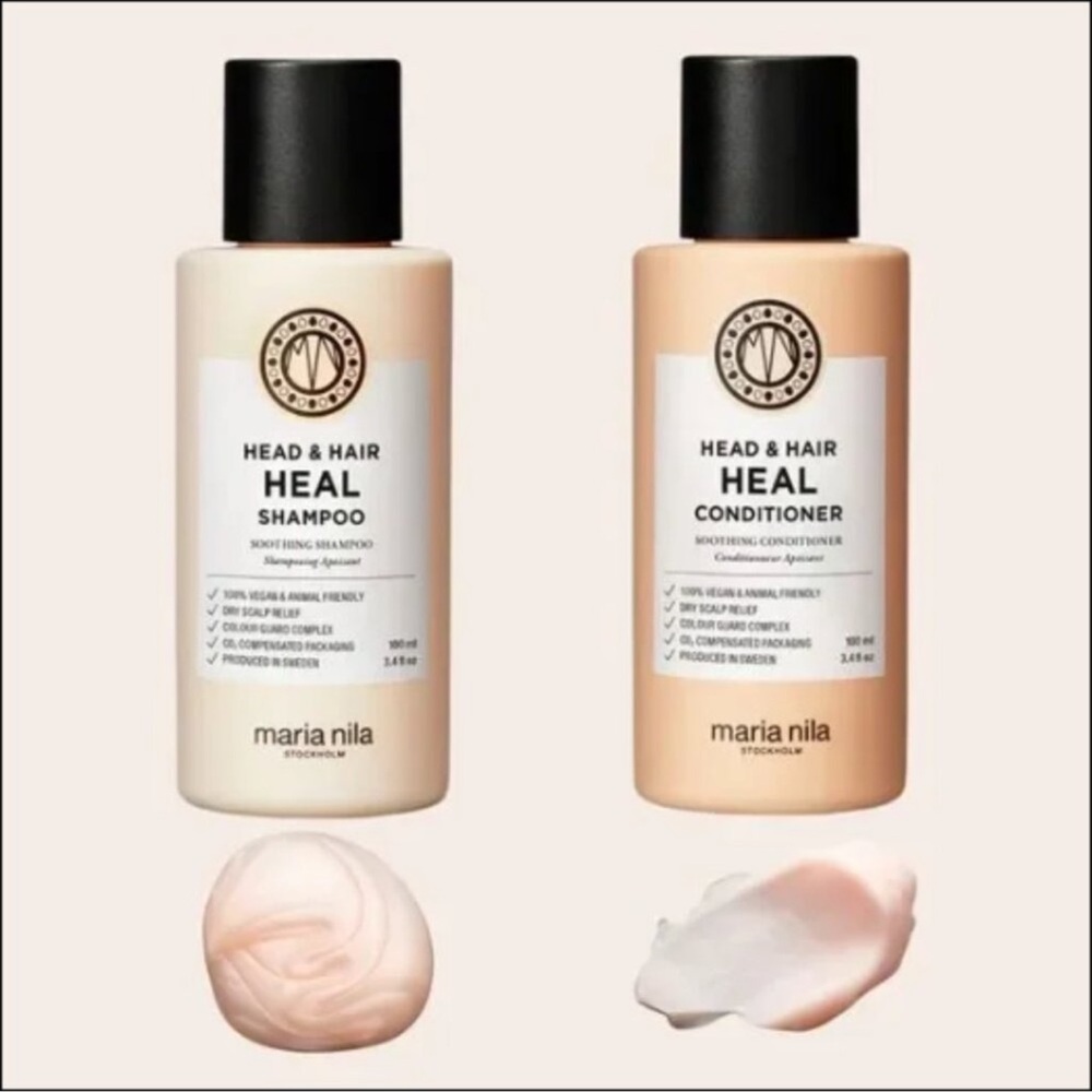 🌿 MARIA NILA Head & Hair Heal Shampoo & Conditioner Duo Set - 3.4 oz Travel Size